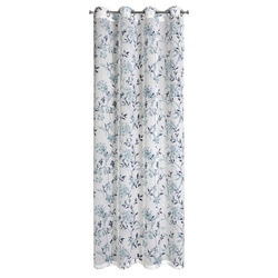 Poluprozirna zavjesa 140x250 od svijetlog mat etamina sa printom cvijeća 140x250 cm Fiona