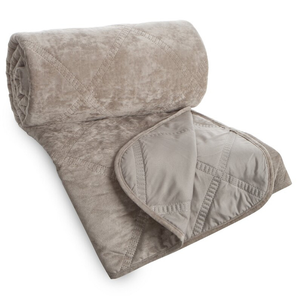 Baršunasti prekrivač za krevet 170x210 cm ukrašen prošivanjem Velvet  1