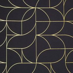 Zavjesa sa zlatnim geometrijskim printom 140x250 Evi