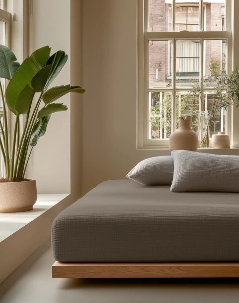 Muslin plahta s gumicom 90x200 + 30 cm, Dreamhouse Muslin