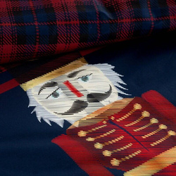 Božićna posteljina 220x200 od visokokvalitetnog pamučnog satena s božićnim motivom PETER