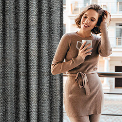 EVA MINGE gotova zavjesa 135x250 izrađena od šifona ukrašena moher koncem i suptilnim volanima TIFFANY 