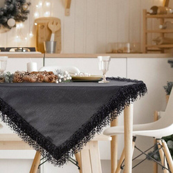 Stolnjak 85x85 ukrašen trakom s resama Tina