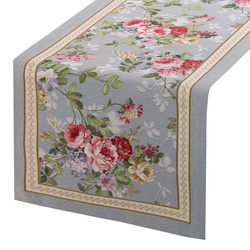 Goblen nadstolnjak 40x100 ukrašen tkanim cvjetnim motivom 