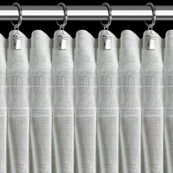 Krem zavjesa od mat gaze ukrašena vezom s dodatkom zlatnog konca, traka 140x270 cm - AURELIA