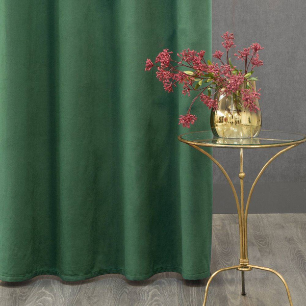 Zavjesa od jednobojnog mekog baršuna trakasta 140x270 cm ružičasta ROSA  