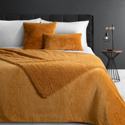 Zimska deka 220x240 cm, dvostrani prekrivač od ugodnog krzna i tkanine s uzorkom janjeće kože, NINA Premium