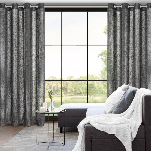 EVA MINGE gotova zavjesa 135x250 od šifona ukrašena moher koncem Selma