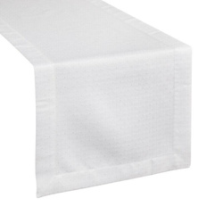 Nadstolnjak 40x140 ukrašen srebrnim sjajnim koncem s elegantnom trakom Eliza