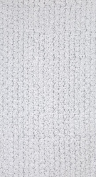 Bijela šifonska zavjesa ukrašena 3D ružama 140x270 cm traka - ROSES 6 Eva Minge