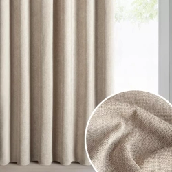 Bež zavjesa od šenil tkanine 140x270 cm traka - MEGI