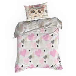 Dječja posteljina od pamuka sa motivom slatkog psa i srca 140x200 Kids 11