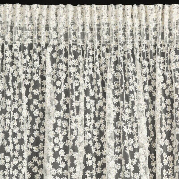Zavjesa DAISY na traci 130x270 cm bijela