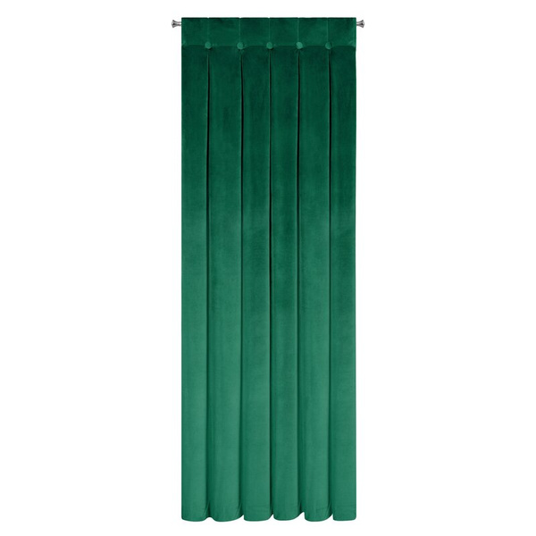 Baršunasta zavjesa ukrašena dubokim naborima i gumbima 85x250 cm (dimenzije zavjese dane nakon sklapanja) zavjesa s tregerima - ALITA