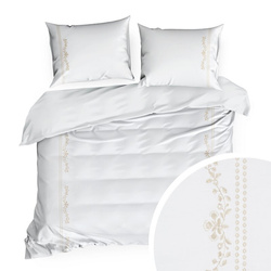 Ekskluzivna posteljina od egipatskog pamučnog makosatena ukrašena suptilnim vezom 220x200 cm, kolekcija REINA