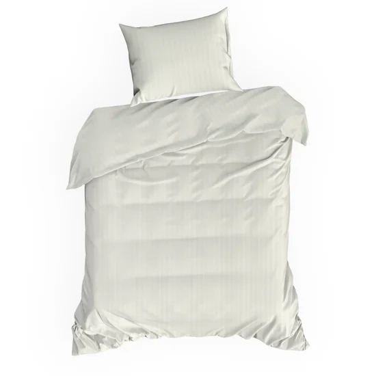 Premium krem prugasta posteljina za apartmane od pamučnog satena 140x200