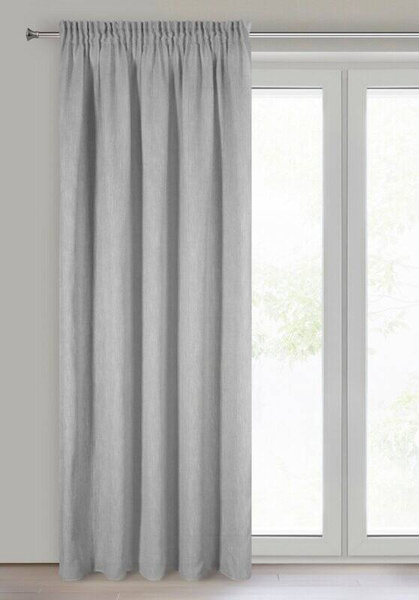 Zavjesa od tkanine s lanom u eko stilu 140x300 trakastaJudita