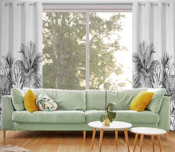 Zavjesa za zamračivanje s botaničkim motivom 140x250 Nerina