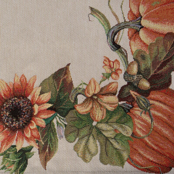 Goblen nadstolnjak 40x100 ukrašen ukrašen motivom suncokreta i bundeve