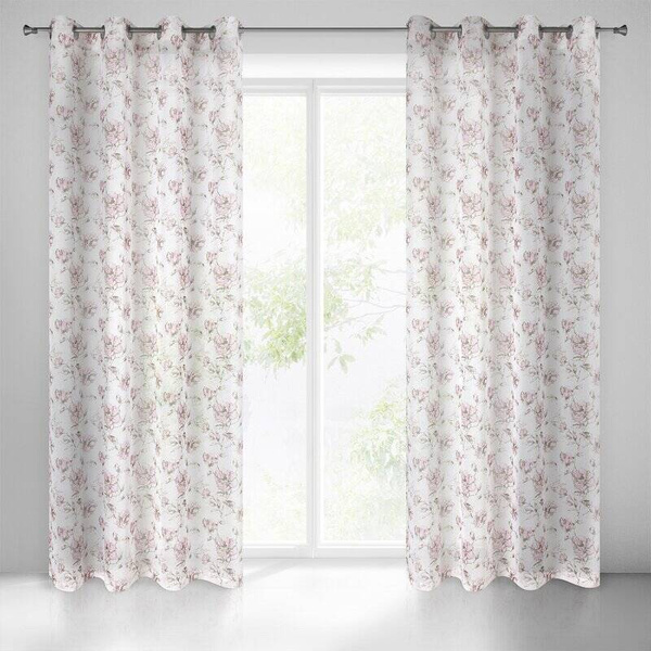 Zavjesa Amber 140x250 od mat etamina sa oslikanim cvjetnim uzorkom