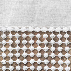 Zavjesa s trakom ažurnog veza i svijetlim etaminom 135x250 Grace