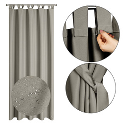 Zavjesa za terasu 155x200 boja cappuccina od nepromočive tkanine sa čičak trakama GARDEN