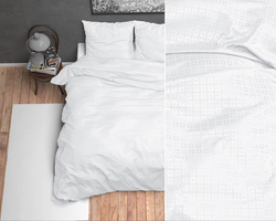 Elegantna bijela posteljina za apartmane 200x220 nije potrebno glačanje