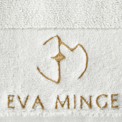 EVA MINGE GAJA ručnik 30x50 od pamučnog frotira s baršunastim rubom i vezom s logom kolekcije, 550 g/m2