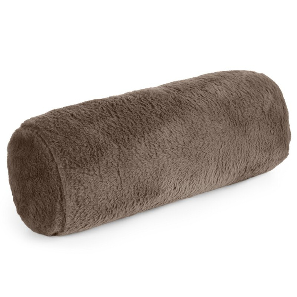 Jastuk, valjak 15x45 cm od mekane krznene tkanine NINA