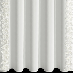 Ekskluzivna baršunasta zavjesa ukrašena 3D aplikacijom ruže 140x270 cm traka - ROSES Eva Minge