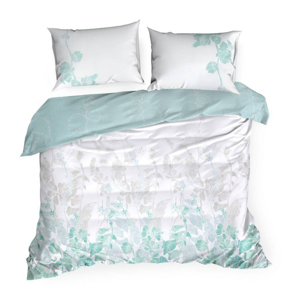 Komplet pościeli satynowej class 06 140x200 cm, 1 szt. 70x80 cm biały Eurofirany