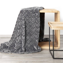 Deka siva 170x210 mekana i ugodna na dodir s 3D efektom DESIGN 91