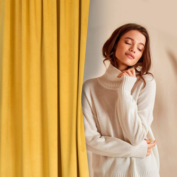 Zavjesa od jednobojnog mekog baršuna trakasta 140x270 cm ružičasta ROSA  