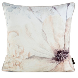 PREMIUM dvostrana jastučnica 45x45 od mekog baršuna s cvjetnim motivom i rubnim detaljima VELVET