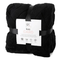 Flano deka 220x200 ukrašena reljefnim uzorkom CARO