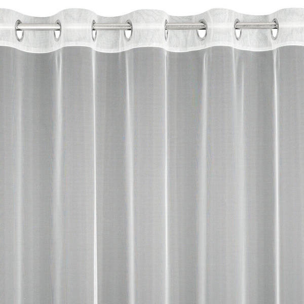 Bijela zavjesa od fine mreže ukrašena izvezenim cvijećem, 350x250 cm, NATALI 