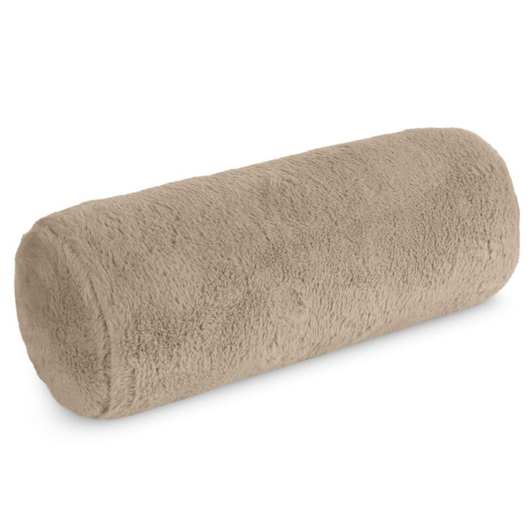 Jastuk, valjak 15x45 cm od mekane krznene tkanine NINA