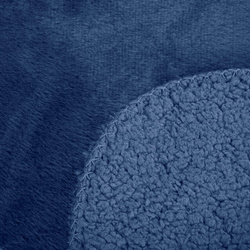 Zimska deka 220x240 cm, dvostrani prekrivač od ugodnog krzna i tkanine s uzorkom janjeće kože, NINA Premium