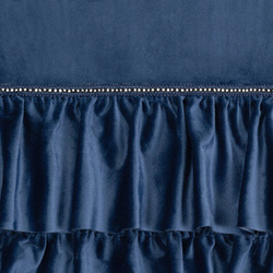 Gotova baršunasta zavjesa s volanima i ukrasnim kamenčićima Carli 140 x 250 cm