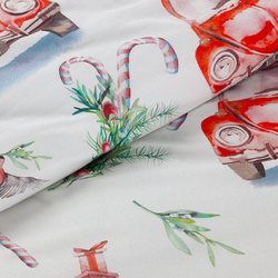 Božićna posteljina s printom božićnih bombona 220x200 mikrovlakno Candy