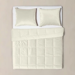 Cjelogodišnji baršunasti poplun u krem boji 240x200 300 GSM