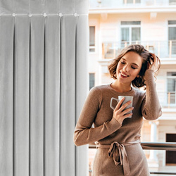 Baršunasta zavjesa ukrašena dubokim naborima i gumbima 85x250 cm (dimenzije zavjese dane nakon sklapanja) zavjesa s tregerima - ALITA