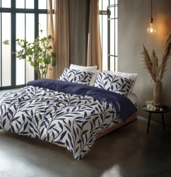 Pamučna posteljina 140x200/220 Sleeptime Pure Blue Willow