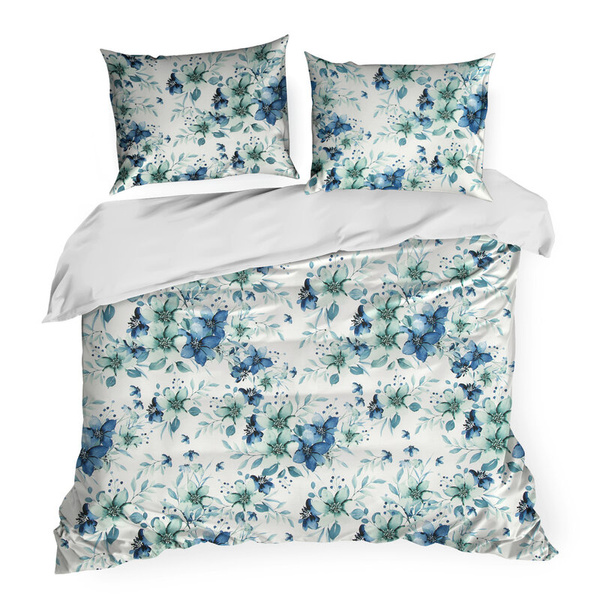 Posteljina 220x200 cm od pamučnog satena s cvjetnim uzorkom SPRING