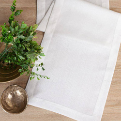 Nadstolnjak bijeli s ukrasnim rubom 40x180 Stella 2