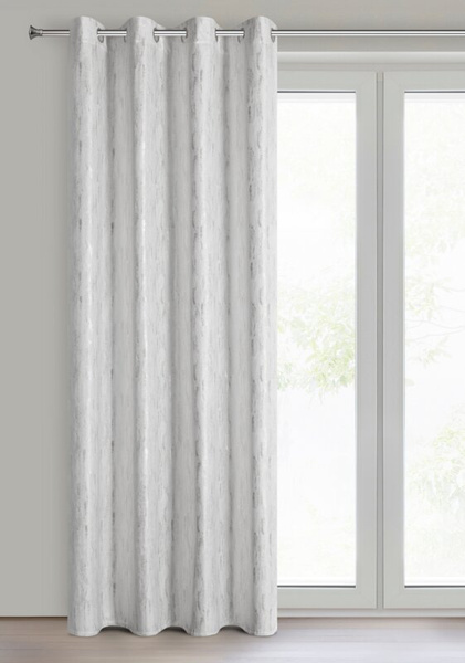 Baršunasta baršunasta zavjesa ukrašena istrošenim printom, 140x250 cm, rupice - ARNITA