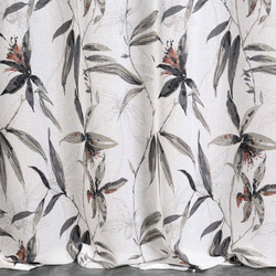 Zavjesa od etamina s printom egzotičnog lišća, polprozirna 140x250 Aida