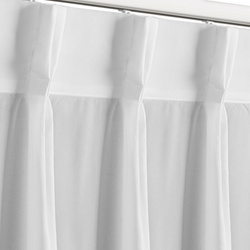 Bijela šifonska zavjesa ukrašena aplikacijom, 80x270 cm , FLEX 1:1,5 - LORETA