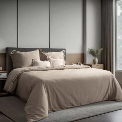 Posteljina 220x200 cm od ranforce pamuka ukrašena vrpcom REINA 38