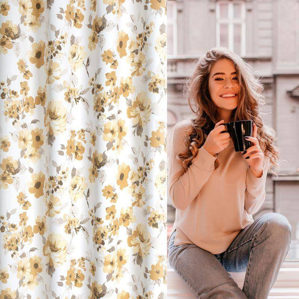 Zavjesa za zamračivanje s cvjetnim printom blackout 140x250 Caren 